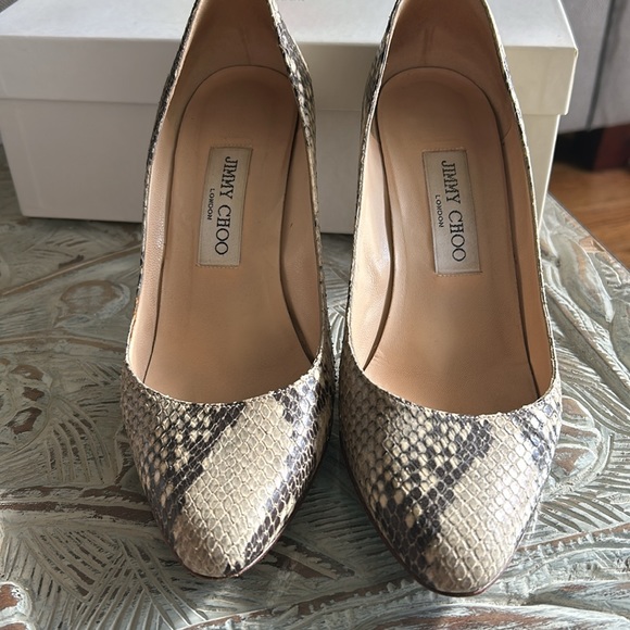 Jimmy Choo Snake Print Leather - Picture 2 of 10